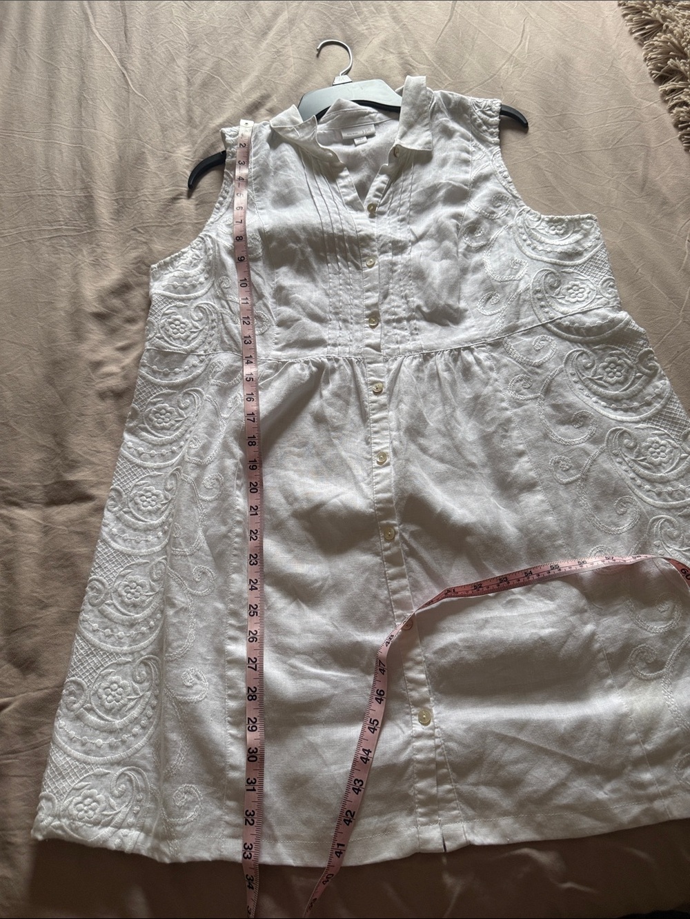 J.Jill linen sleeveless dress with embroidered detailing - Picture 14 of 14